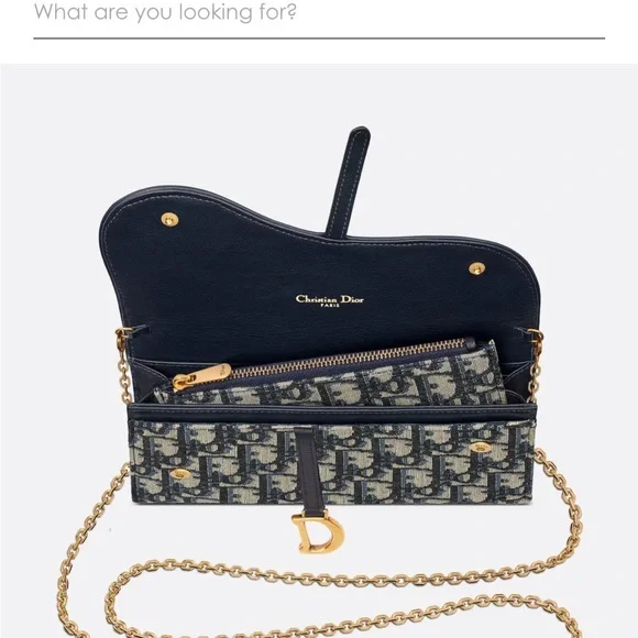 Dior long saddle wallet with chain - Picture 4 of 5